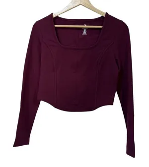 Converse long sleeve corset top‎ medium nwot thumbnail 1