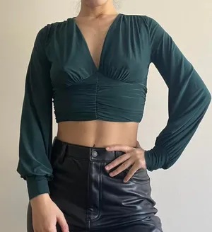 21 Saints Emerald Green NWT Crop Top Size S thumbnail 1