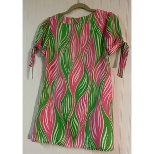 Lilly Pulitzer dress 100% silk side zip size 0 thumbnail 2