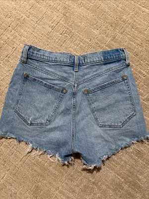 Abercrombie & Fitch Jean Shorts The Mom Short High Rise Size 29 / 8 Curve Love thumbnail 3