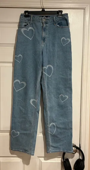 Heart print jeans Hollister thumbnail 1