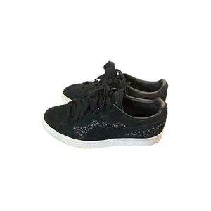 Puma Black Swarovski Crystal Suede Low Top Sneakers Women Sz 6 thumbnail 4
