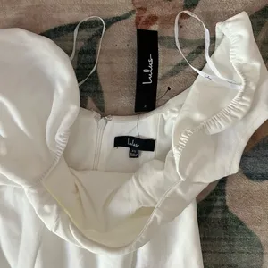 LULU’S Magnificent Impression White Square Neck Short Sleeve Maxi Dress thumbnail 7