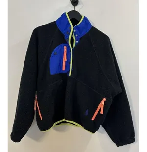 FREE PEOPLE Hit The Slopes Colorblock Pullover Black Sporty Combo Size Medium thumbnail 6
