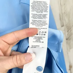 Something New Women's Long Sleeve Button-Up Satin Shirt Blue Size M Western thumbnail 12