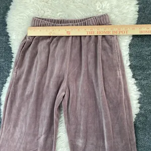 John Galt Velour Pants Mauve Pink Purple Anastasia Velvet Sweatpants thumbnail 2