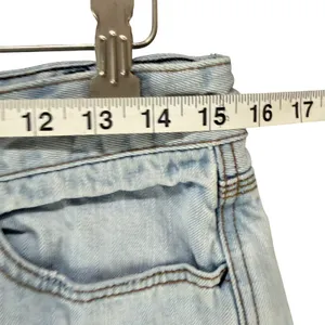 Free People Cutoff Denim Shorts Women 29 Light Wash Blue Raw Hem Festival Grunge thumbnail 6