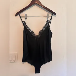 For Love And Lemons x Jaime King Black Lace Bodysuit Sz M thumbnail 2
