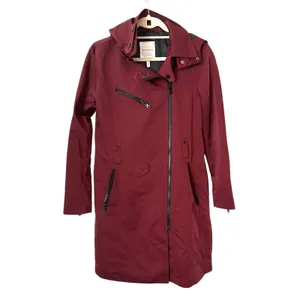 AVEC LES FILLES Moto Water Resistant Long Jacket‎ Maroon *NO BELT* XS thumbnail 2