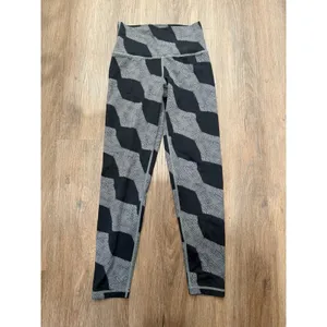 Aerie Chill. Play.‎ Move Leggings Black and Gray Patterned Activewear thumbnail 3