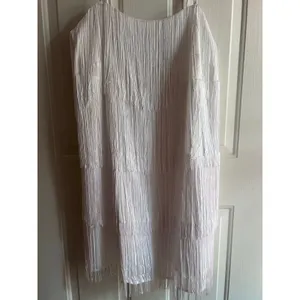 New Women’s A New Day Fringes Lined Dress Stretchy White size XXL thumbnail 2
