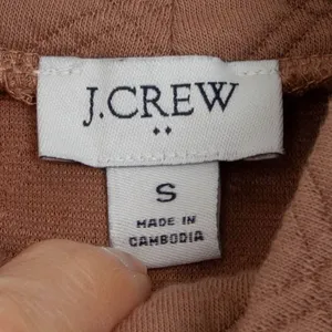 J. Crew Womens Quilted‎ Mock neck Pullover Top Size S Tan Long Sleeve Capsule thumbnail 6