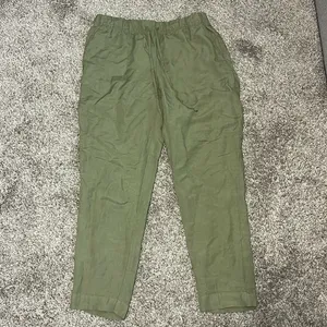 A New Day‎ High Waist Green Linen Blend Capri Pants thumbnail 3