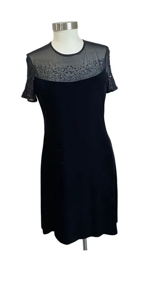 J.R Nites Caliendo by Y2K‎ Black Velvet and Mesh Mini Black Short Dress Size 8 thumbnail 1