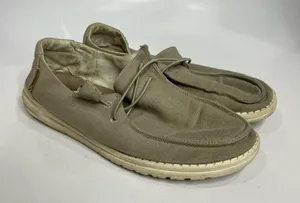 Hey Dude Wendy Chambray light‎ gray slip on loafers size 8 thumbnail 1