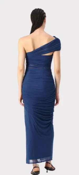 Abercrombie Women's Mesh Asymmetrical Off-The-Shoulder Draped Maxi Dress thumbnail 3