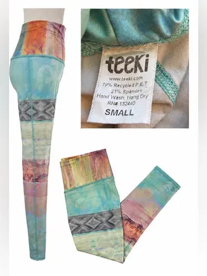 Teeki Tarot Magic Hot Pant Leggings Small Abstract Eco Lux Yoga Athleisure thumbnail 4