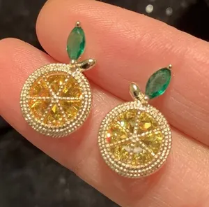 & Other Stories Adorable Lemon Design Stud Earrings NWT thumbnail 1