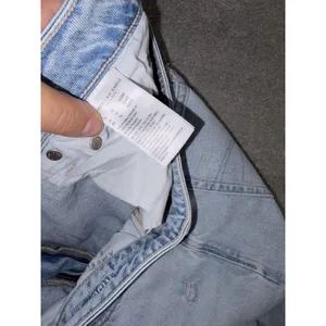 american eagle super high rise baggy wide leg ankle 14 Short Distressed Lt Wash thumbnail 5