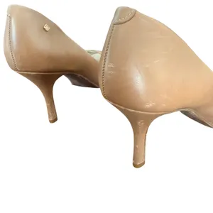 Capodarte Peep Toe Heels Tan Leather Stiletto Pumps Women's Size 7‎ quiet luxury thumbnail 7