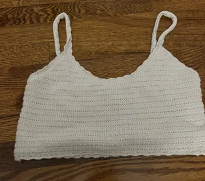 White Crochet Tank thumbnail 1