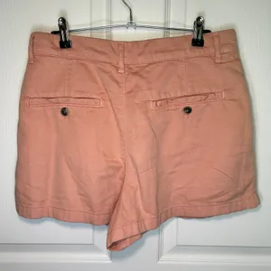 Free People Billie Pleated High Rise Denim Chino‎ Shorts Size 8 Color Rosie Pink thumbnail 3