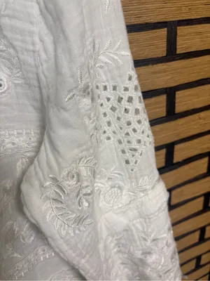 Sundance White Floral Button Down Shirt Size small thumbnail 6