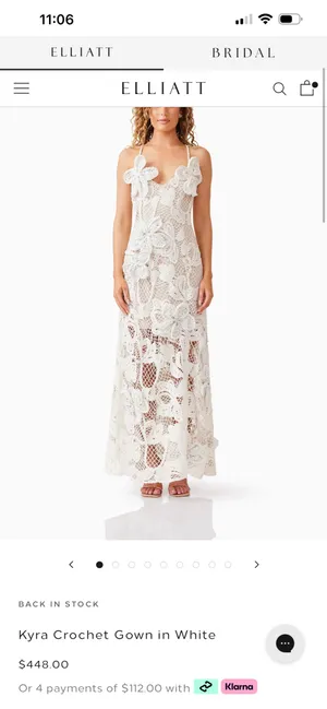 Elliatt Kyra Crochet Gown XXS thumbnail 3
