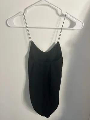 Out From Under Urban Outfitters Black Ribbed Bodysuit thumbnail 3