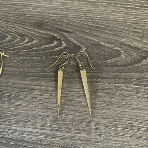 Melinda Maria Drop Pyramid Dagger Earrings 14K Gold Plated thumbnail 5