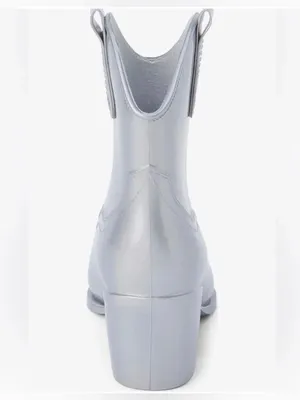 Beach by Matisse Oakley Water Resistant Western Rain Boot Metallic Silver 8 NIB thumbnail 3