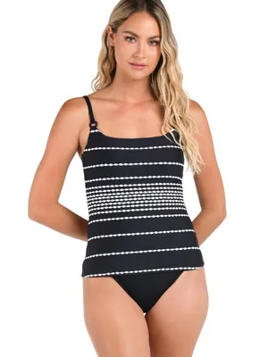 La Blanca Underwire Strap Tankini Swimsuit Top 19477066027 Black City Lights 6 thumbnail 8
