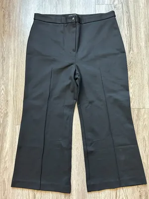 Banana Republic Flare Everywhere Pointe Stretch Trouser Pants in Black XL thumbnail 2