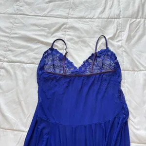 Womens Nightie Babydoll Chemise Slip Dress Blue Floral‎ Feminine Dainty Romantic thumbnail 7
