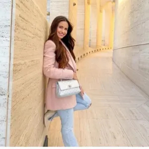 Zara Pink Tweed Blazer thumbnail 4