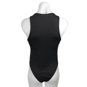 Zara Women's Black Crew Neck Sleeveless Tank Top Bottom One Piece Bodysuit M thumbnail 2