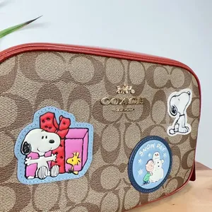 NWT Coach X Peanuts Jamie Camera Bag In Signature Canvas‎ With Patches thumbnail 7