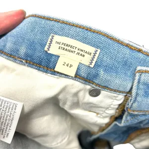 Madewell The Petite Perfect Vintage Straight‎ Jean Danby Wash: Knee-Rip Edition thumbnail 10