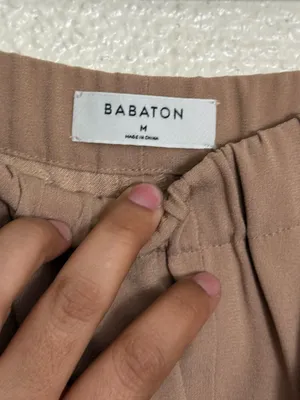 Aritzia Babaton Dexter Pull On Ankle Length Tuxedo Pant Size Medium In Camel thumbnail 6