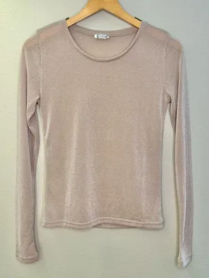 Free People Intimately Mesh So Well Layering Top Sheer Metallic Rose Gold thumbnail 8