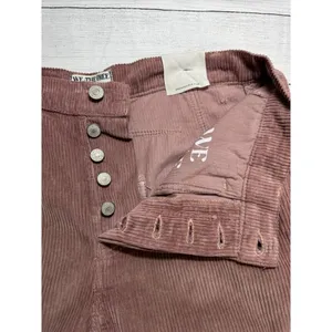 Free People Good Luck MID RISE Barrel Leg Corduroy Pants Withered Rose Size 29 thumbnail 7