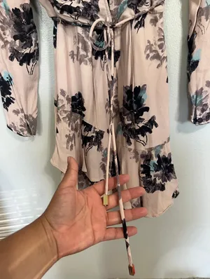 Reiss Anja Floral Ruffle Wrap Mini Dress Pink/Blue Size US 0 / UK 4 - Women's thumbnail 11