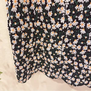 Lost + Wander Chamomile Hills Mini Shift Dress Black White Floral Size M NWT thumbnail 4