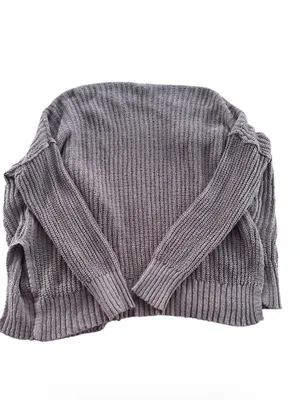 American Eagle Oversized Shaker Stitch Cardigan Sweater Mauve Taupe XXS Pockets thumbnail 5