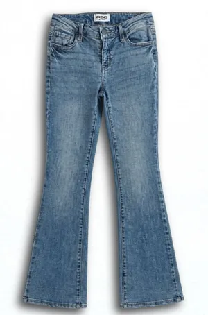 RSQ Womens Low Rise Flare Jeans Size 25 Medium Wash Denim Blue Pants thumbnail 1