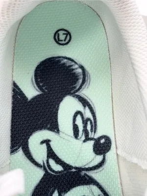 Disney White‎ Sneakers with Gold Mickey Accent and Mint Trim thumbnail 11