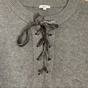 Rails Cashmere Wool‎ Blend Olivia Lace Up Sweater C32 thumbnail 10