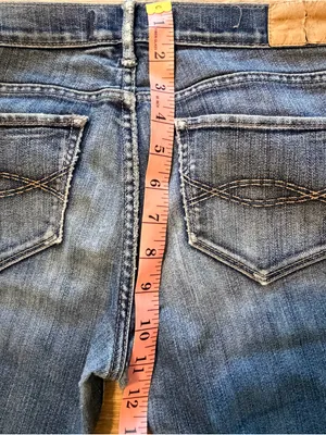 Abercrombie & Fitch Blue Flare Jeans Mid Rise Y2K 2000s Women’s 2R thumbnail 8