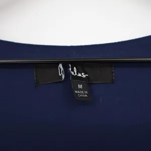 Lulus My Whole Heart‎ Wrap Dress Womens Medium Midnight Blue Long Sheer Sleeves thumbnail 5