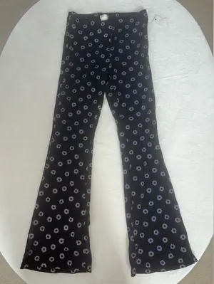 Ultra Flirt Black Floral‎ Wide Leg Pants Small NWT thumbnail 1